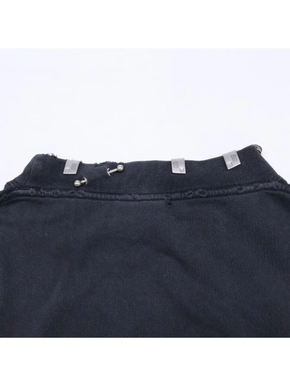 Balenciaga Pierced Oversized Earrings Decorative Distressed Short Sleeve